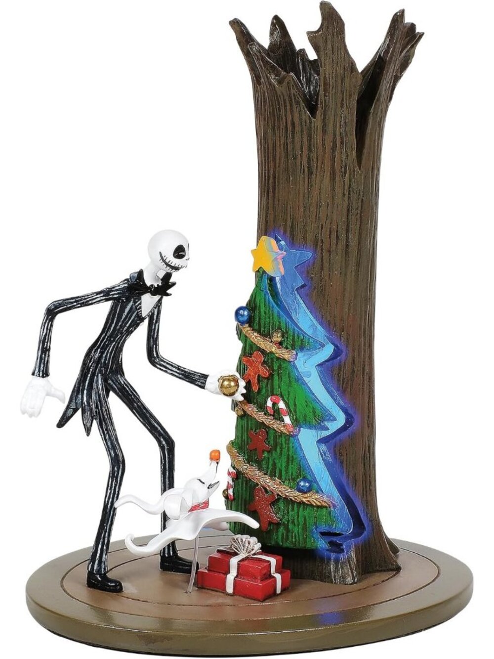 Jack Skellington Christmas Town Figurine - 6.5 Inch Lit Accessory for Collectors